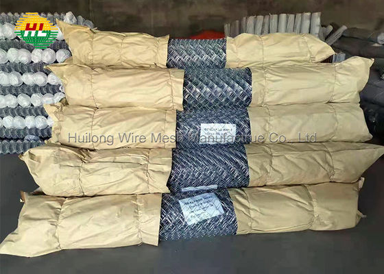 HUILONG Vinyl Coated Chain Link Fence , 50X50mm Diamond Mesh Panels