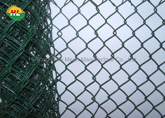 HUILONG Vinyl Coated Chain Link Fence , 50X50mm Diamond Mesh Panels