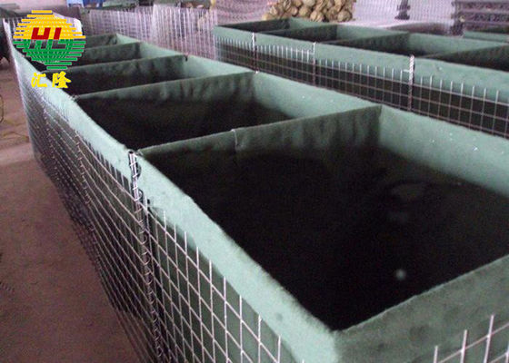 Höhe 0,6 m-2,7 m Militärische Sandmauer Hesco Barriere Länge 1,21 m-33 m