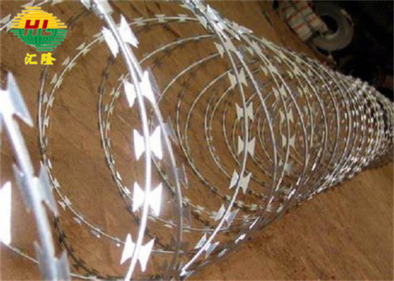 Militärische Verteidigung Galvanisierte BTO-18 Concertina Razor Wire Sicherheit für die Grenze der Ukraine
