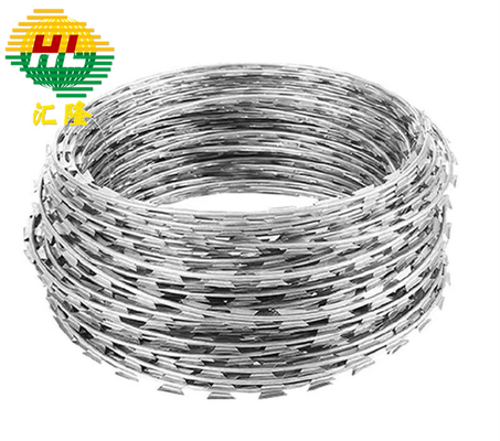 BTO-18 Galvanized Steel Concertina Razor Wire Fence für die militärische Verteidigung und Grenzsicherheit